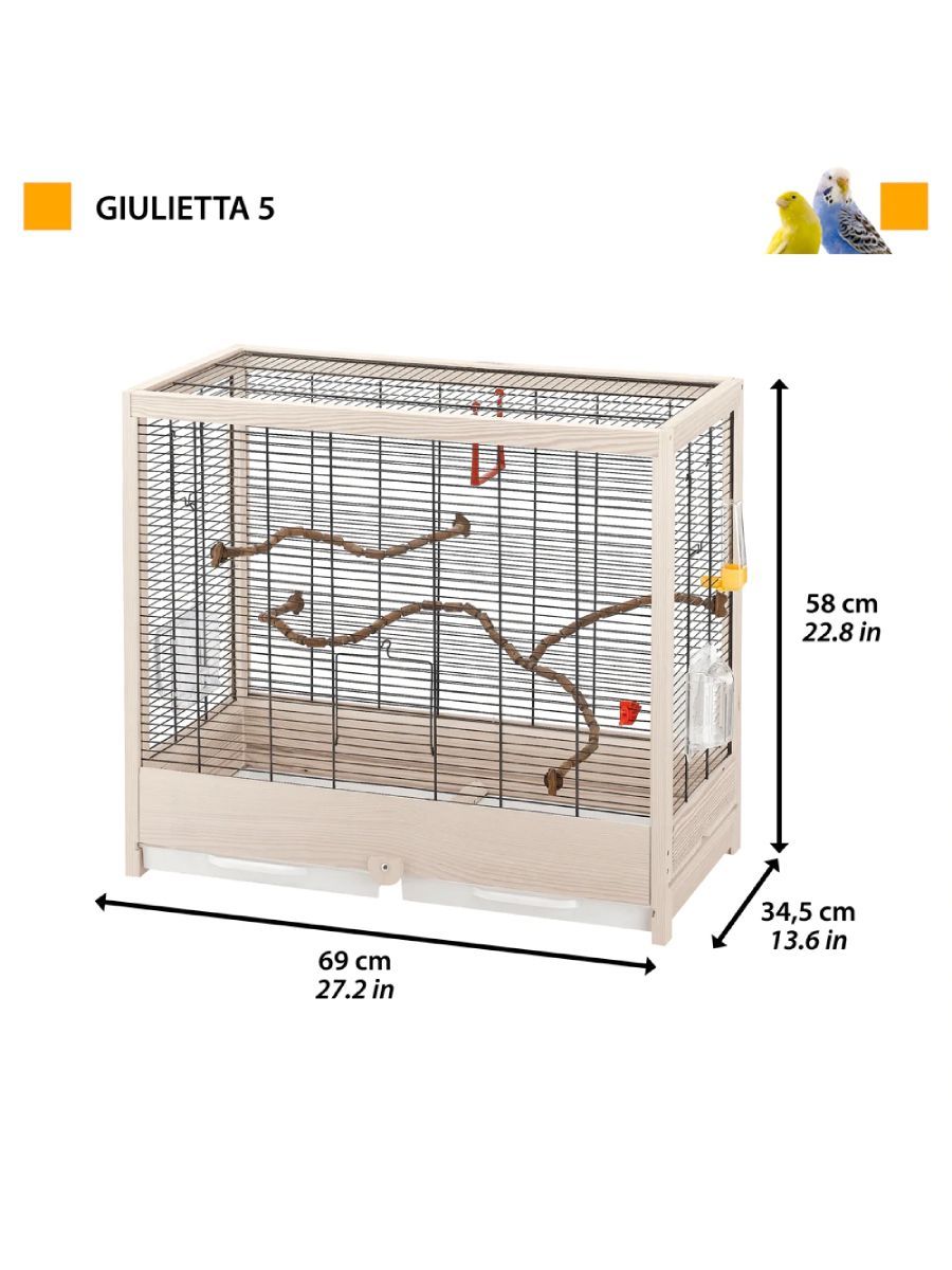 FERPLAST деревянная клетка для птиц GIULIETTA 4