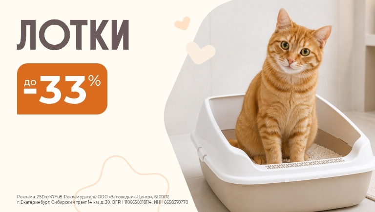 Лотки для кошек | Скидки до 33%