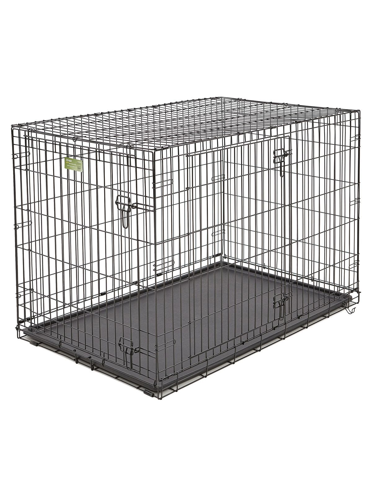 Вольер-клетка для собак Midwest iCrate 122х76х84 см, черная, 2 двери -  купить в Екатеринбурге с доставкой в интернет-зоомагазине Заповедник