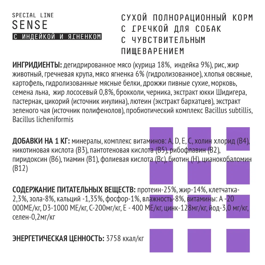 Сухой корм для взрослых собак с чувствительным пищеварением AJO SENSE с  индейкой, ягненком и гречкой 12 кг купить в Перми | /4630169560501 |  Заповедник