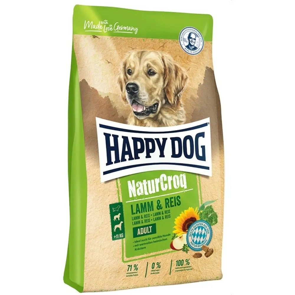 Сухой корм для собак Happy Dog NaturCroq Adult Poultry & Rice птица+рис 15  кг купить в Челябинске | 60510/4001967116717 | Заповедник