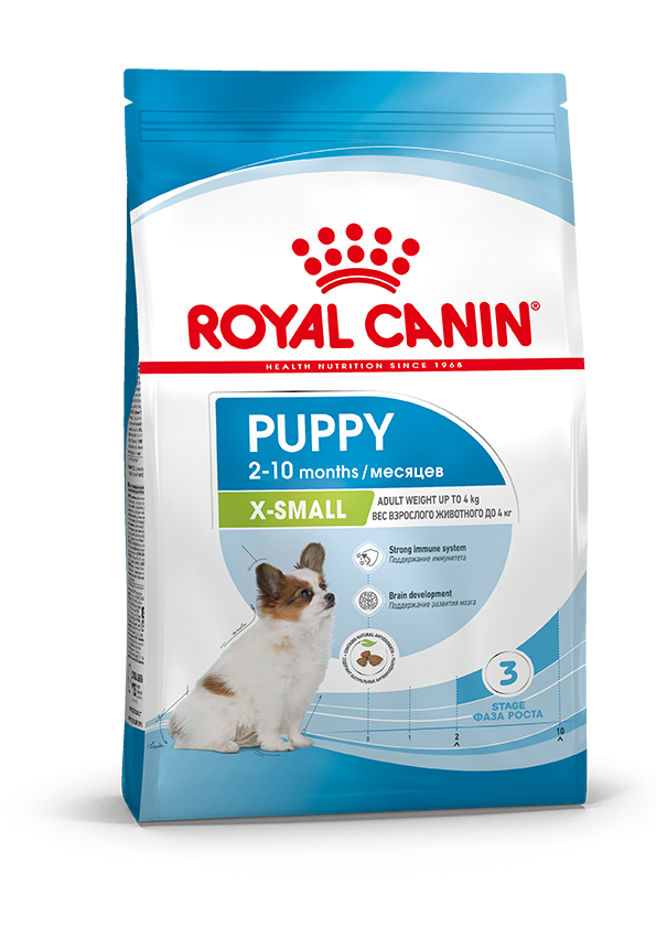 Сухой корм для щенков миниатюрных пород Royal Canin X-Small Puppy (Икс-смол паппи)