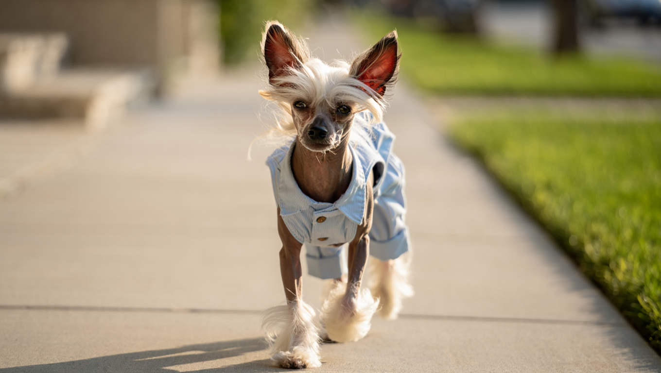 Летняя одежда защищает голых собак 