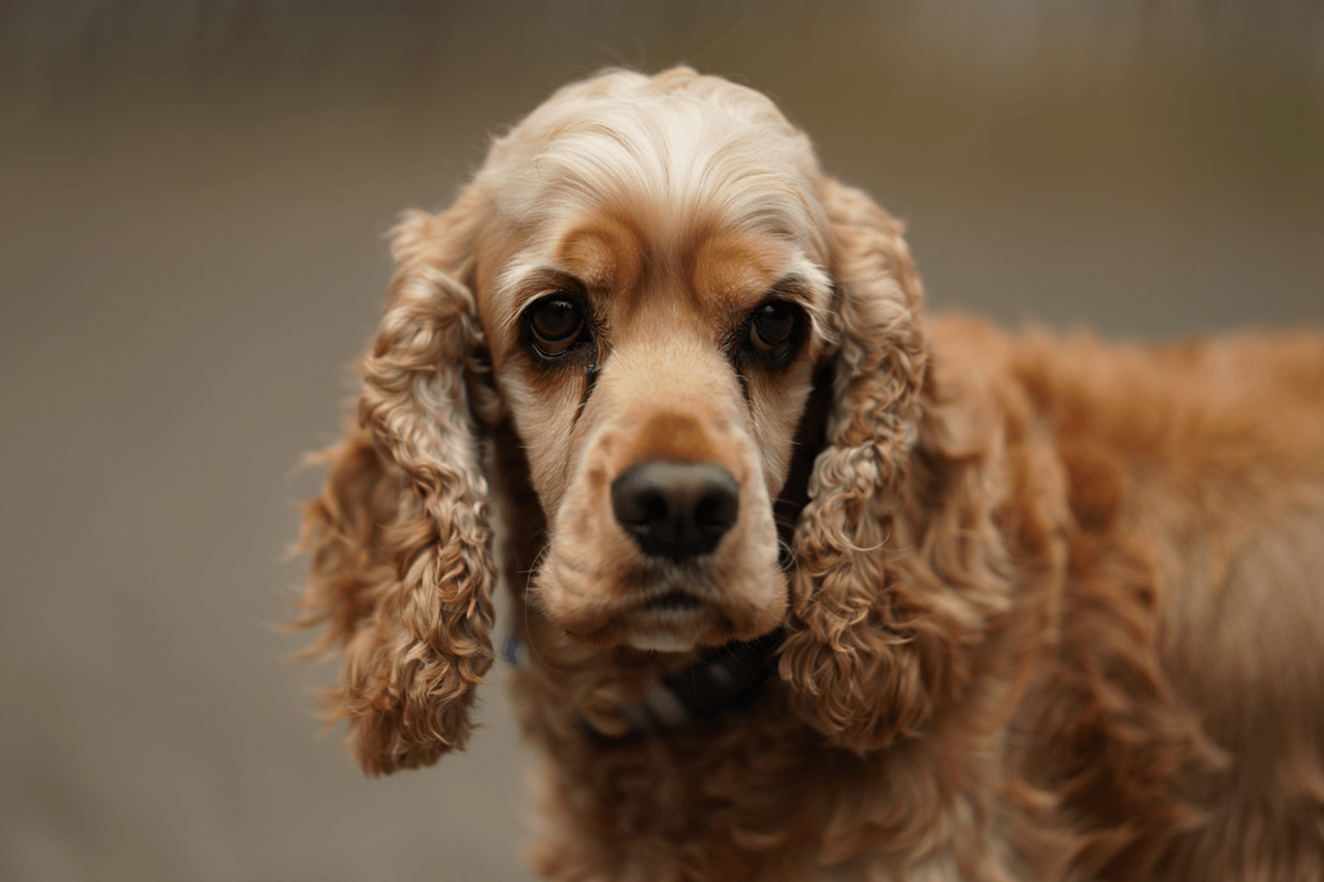 Американский кокер-спаниель с длинными ушами и шелковистой шерстью