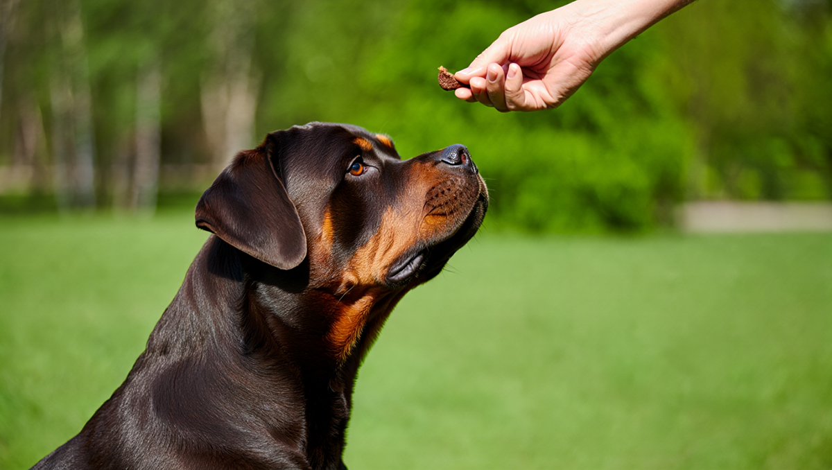 Дрессировка ротвейлера: обучение команде сидеть, воспитание щенка.