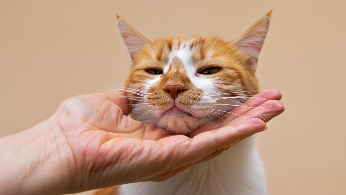 Кошка трется о руку человека: признаки привязанности и доверия питомца.