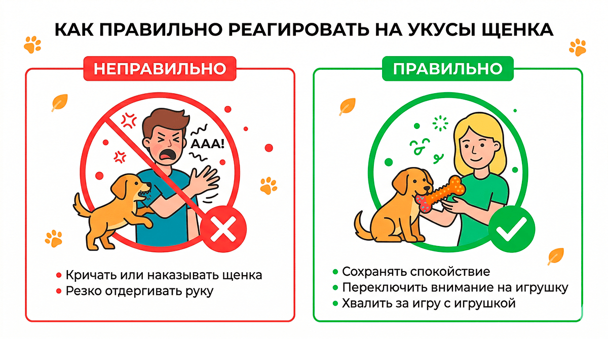 Инфографика: методы переключения внимания щенка