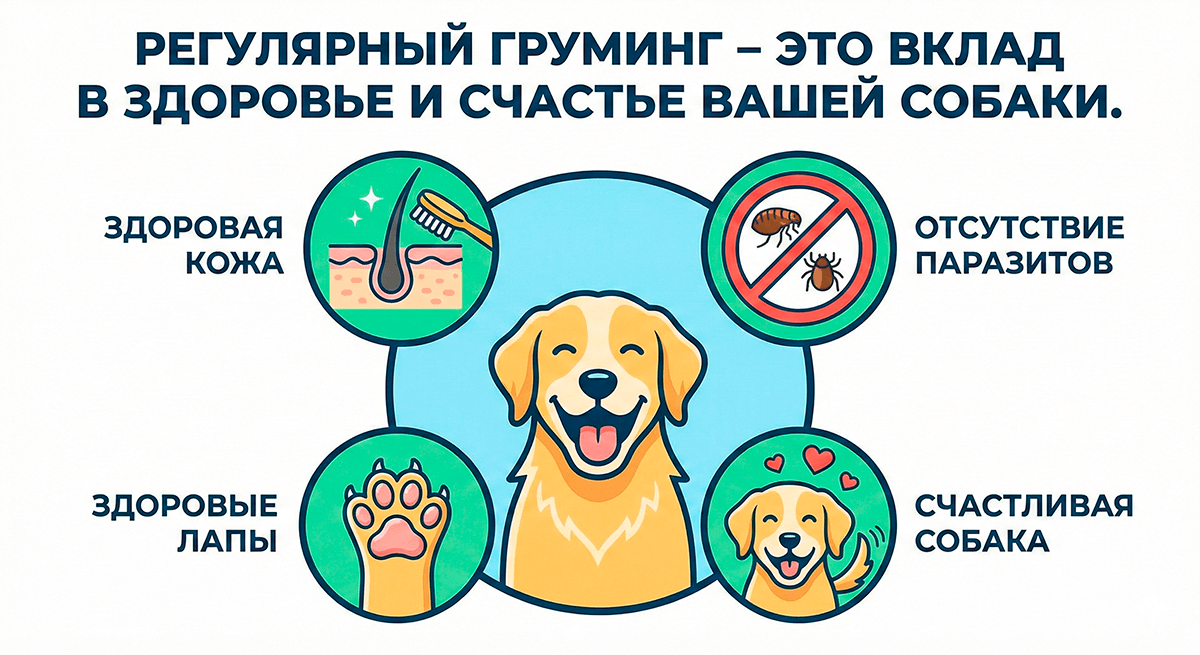 Инфографика, наглядно демонстрирующая преимущества груминга