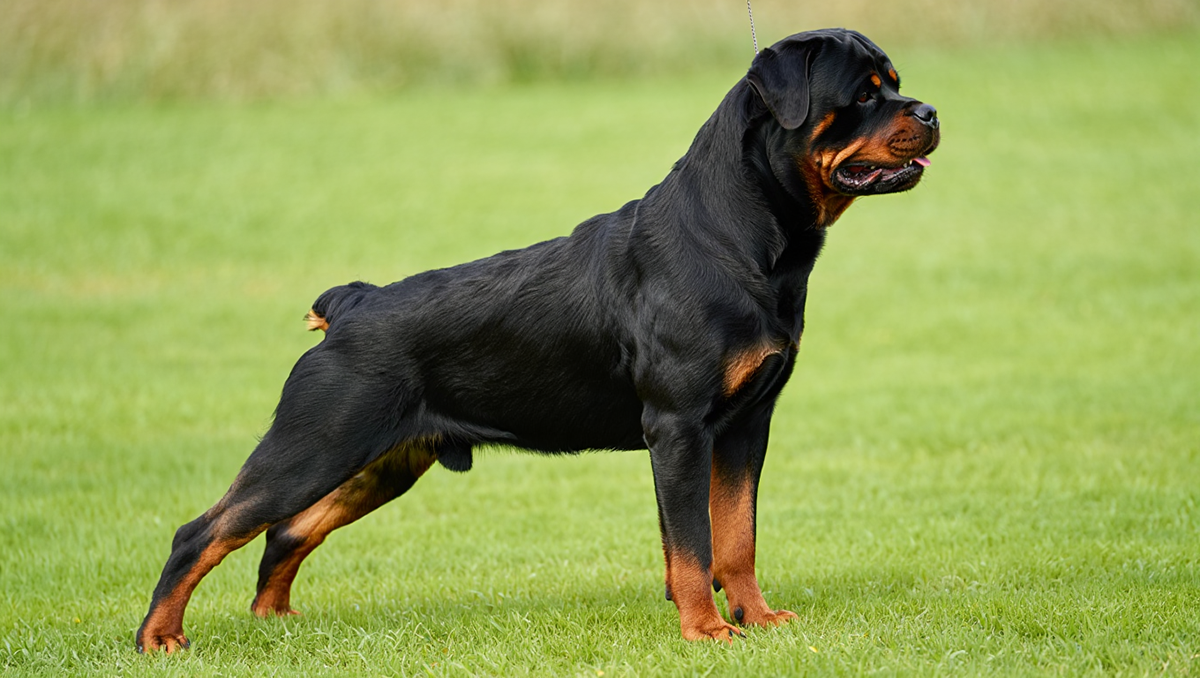Стандарт породы ротвейлер: фото собаки в стойке, рост и вес.