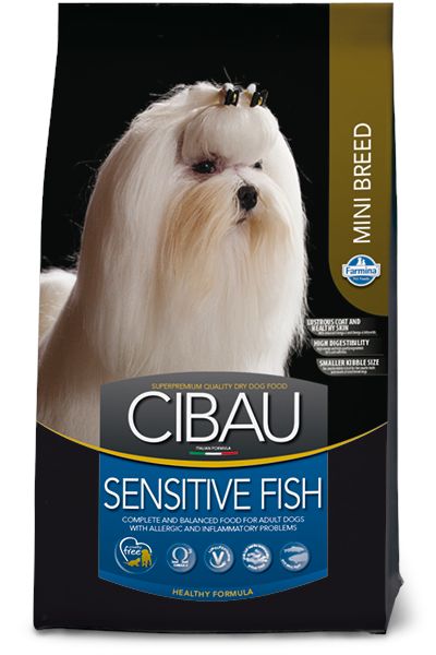 Сухой корм для взрослых собак мелких пород с чувствительным пищеварением Cibau Sensitive Mini Fish