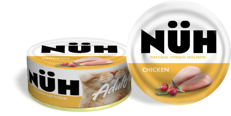 Консервы беззерновые для взрослых кошек NÜH цыплёнок 100 г