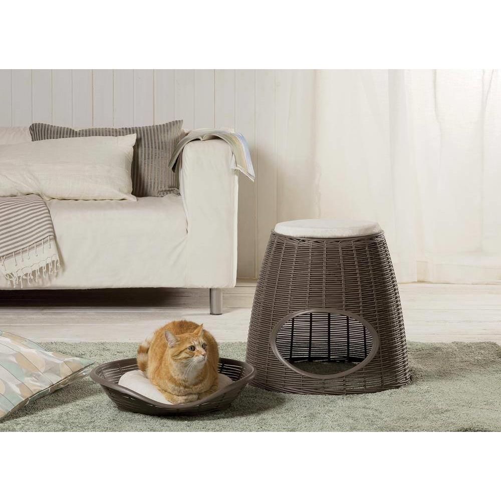 Превью Домик для кошек BAMA PET Pasha, 52х60х46/55h, антрацит 3