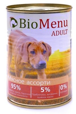 Превью Консервы для собак BioMenu ADULT Говядина 100гр 