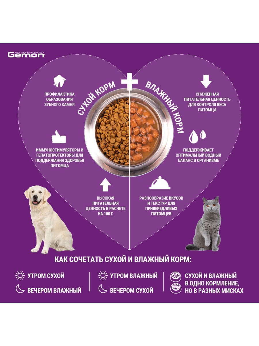 Превью Сухой корм для котят Gemon c курицей и рисом 1,5 кг 3