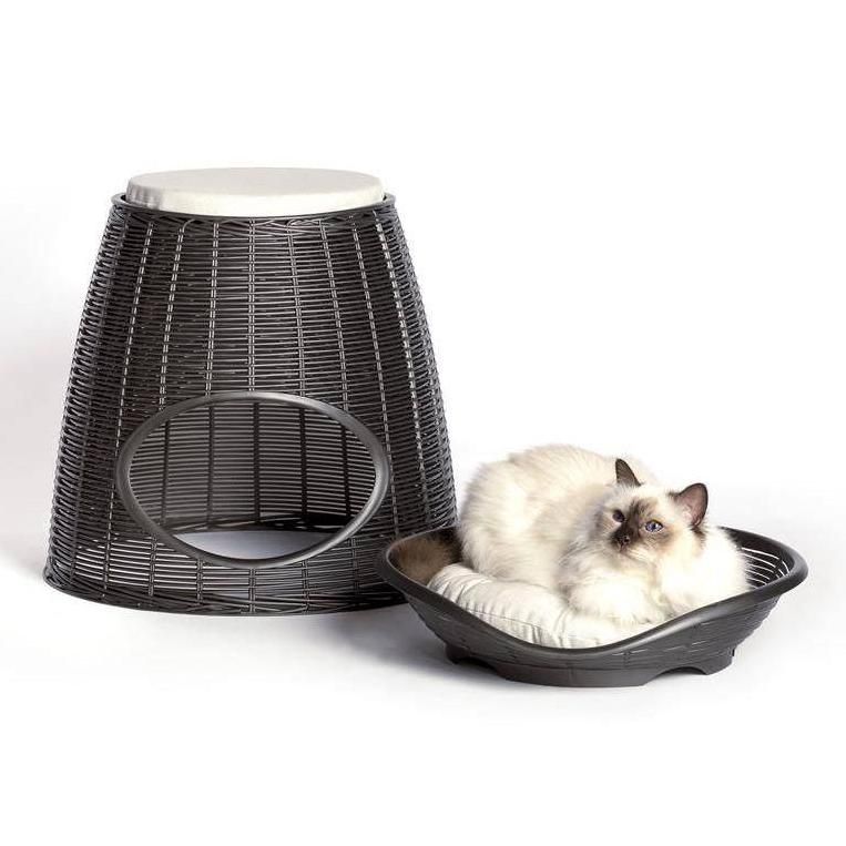 Превью Домик для кошек BAMA PET Pasha, 52х60х46/55h, антрацит 4