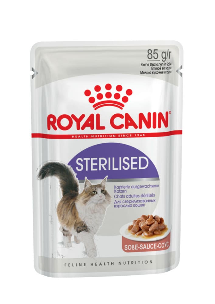Превью Влажный корм для взрослых стерилизованных кошек Royal Canin Sterilised в соусе 85 г 