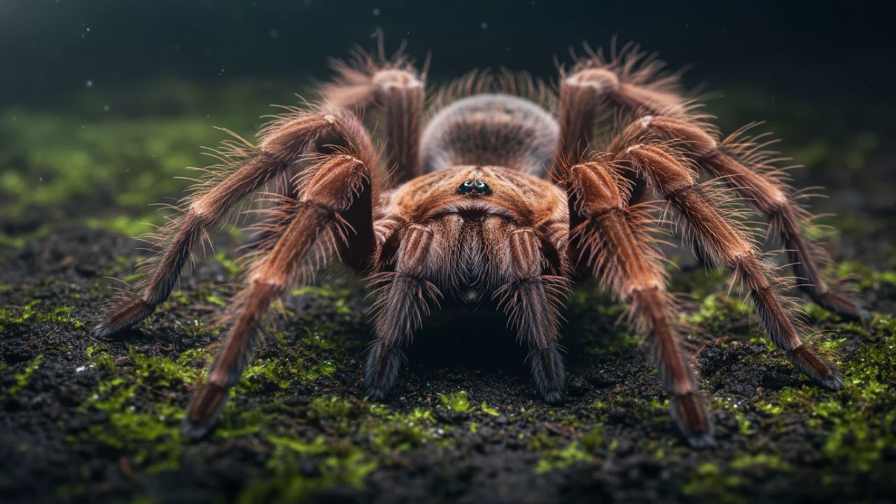 Паук-голиаф (Theraphosa blondi) — самый большой паук-птицеед в мире, в естественной среде обитания