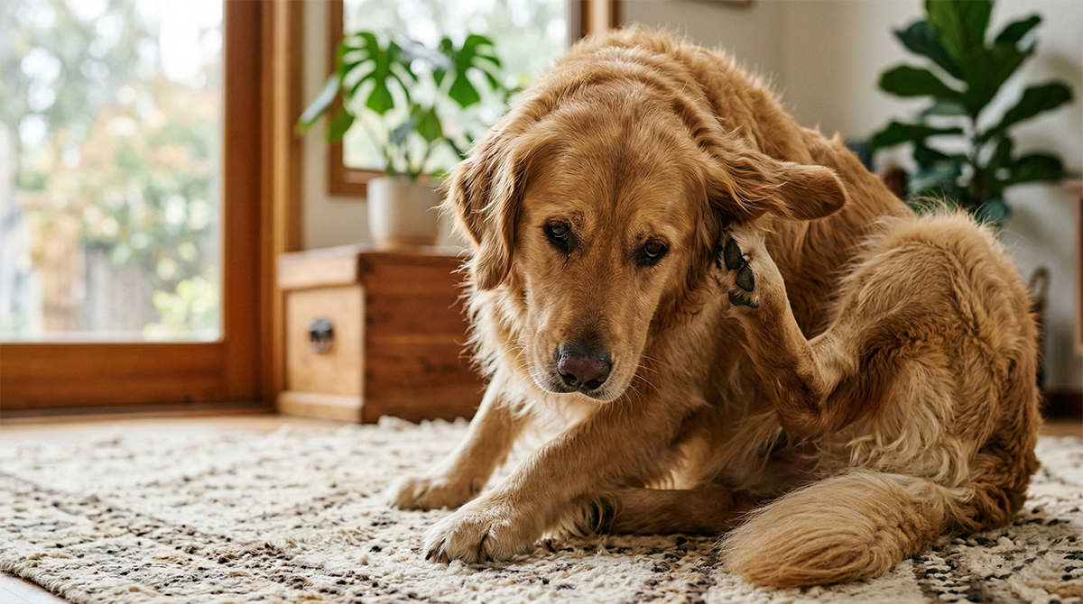 Основные причины почему собака чешется без блох Собака чешется но блох нет