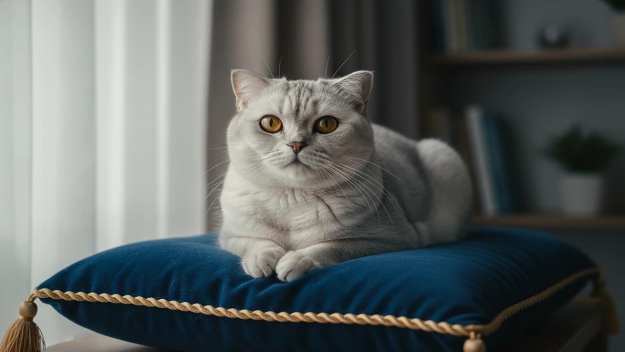 Шотландская прямоухая кошка (скоттиш-страйт) — характер и уход