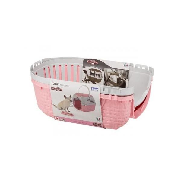Превью Переноска BAMA PET KENNEL TOUR MAXI 59х38х37 см до 12 кг, розовая 1