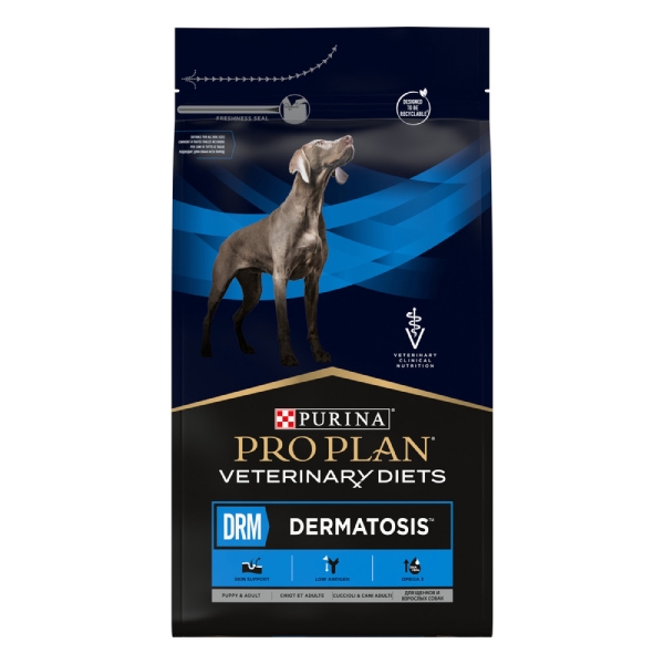 Превью Лечебный корм для собак Pro Plan Veterinary Diets DRM Dermatosis при дерматозах и выпадении шерсти 3 кг 